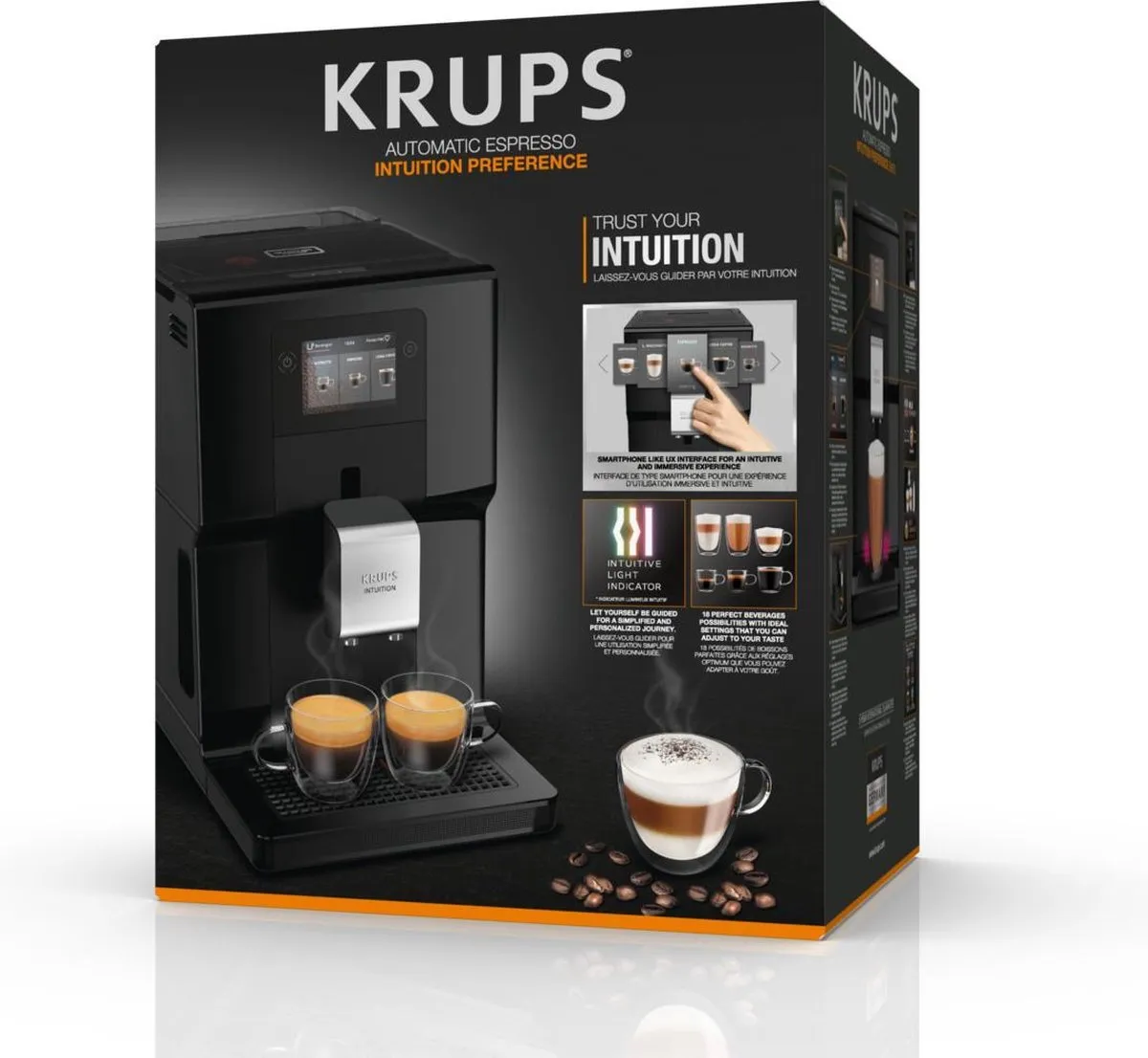 Krups Intuition EA8738 Volautomatische Espressomachine - 11 Recepten - Zwart - afbeelding 6 van 6