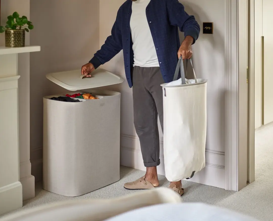 Joseph Joseph Tota Wasmand 3 Compartimenten 90L - Crème