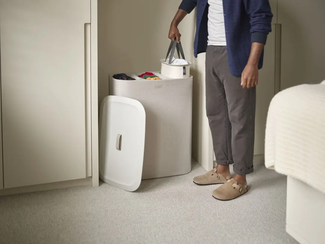 Joseph Joseph Tota Wasmand 3 Compartimenten 90L - Crème