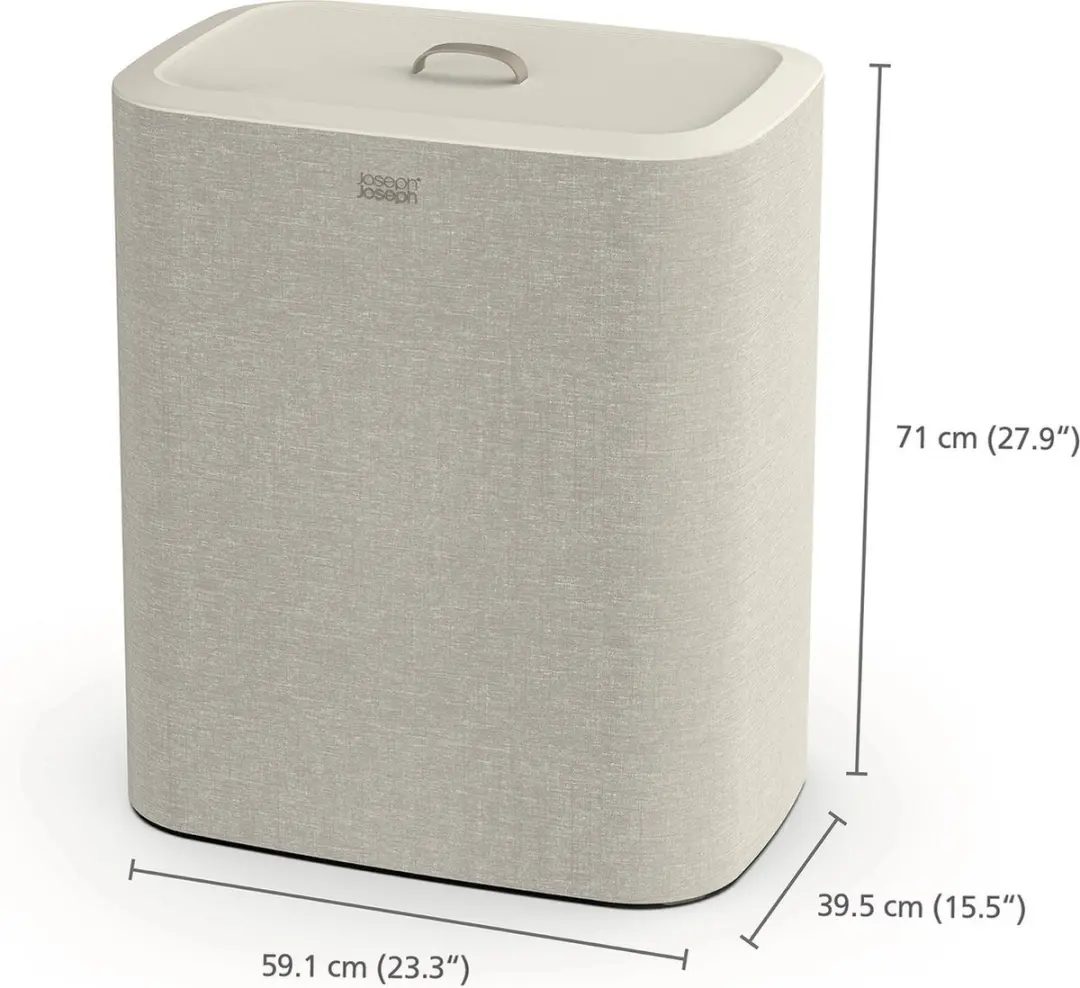 Joseph Joseph Tota Wasmand 3 Compartimenten 90L - Crème