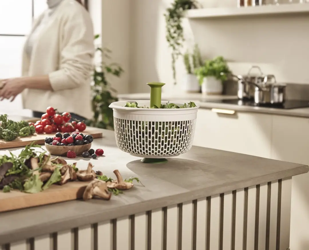 Joseph Joseph Spindola Saladecentrifuge 26cm - Wit/ Groen
