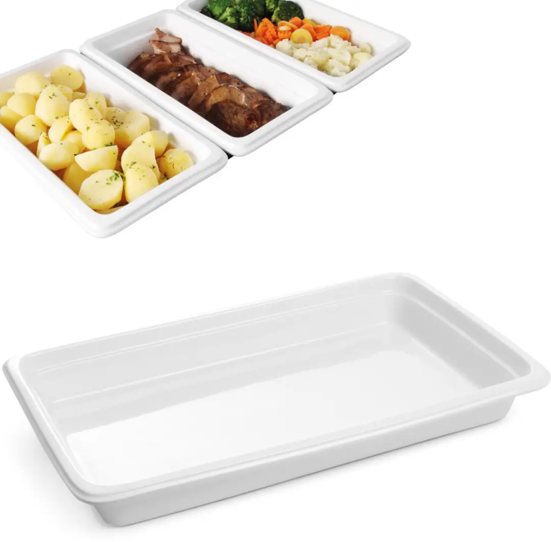 HENDI Profi Line Gastronormbak 530x325x65mm - Porselein - Wit - afbeelding 6 van 6