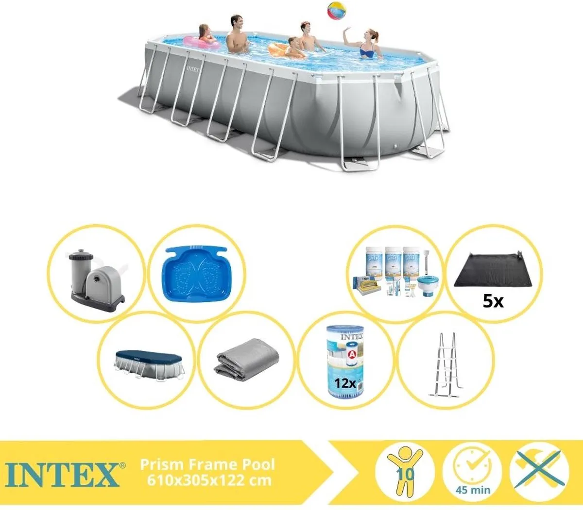 Intex Prism Frame 26798GN Opzetzwembad 610x305x122cm
