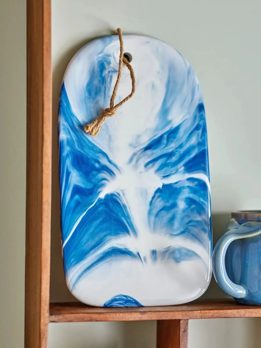 Bloomingville Aiden Snijplank Aardewerk - 35cm - Blauw