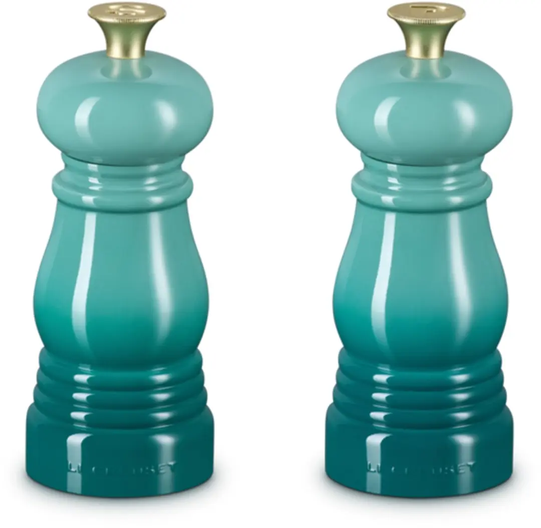 Le Creuset Mini Peper- en Zoutset Bleu Riviere 11cm