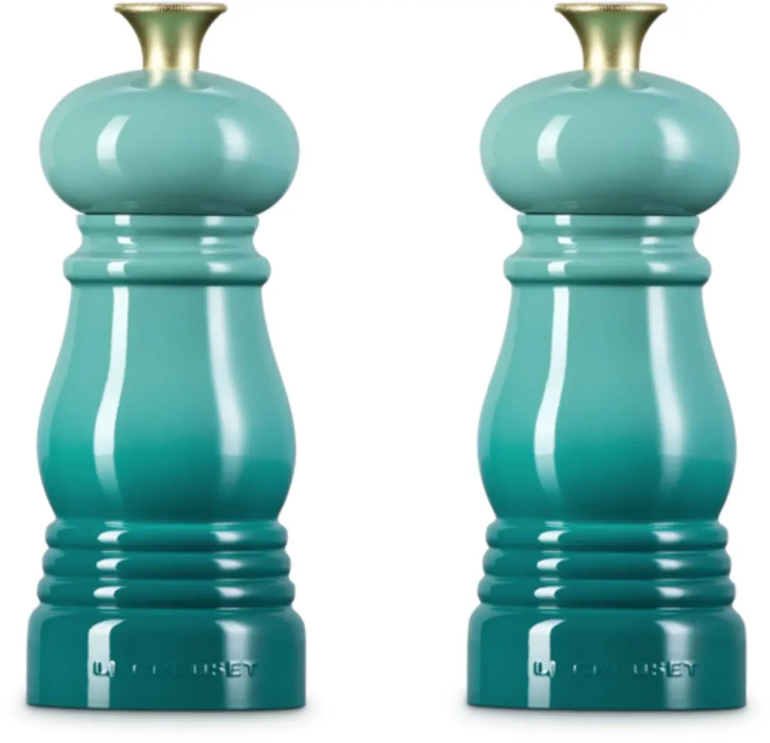 Le Creuset Mini Peper- en Zoutset Bleu Riviere 11cm