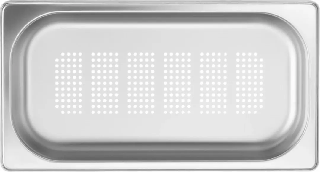 HENDI Gastronormbak 1,2L - 40mm - Geperforeerd RVS
