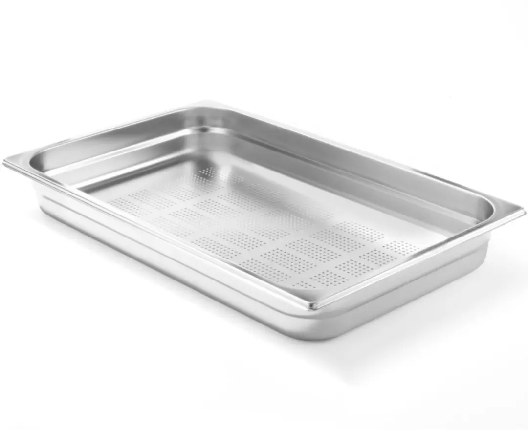 HENDI Gastronormbak 1,2L - 40mm - Geperforeerd RVS