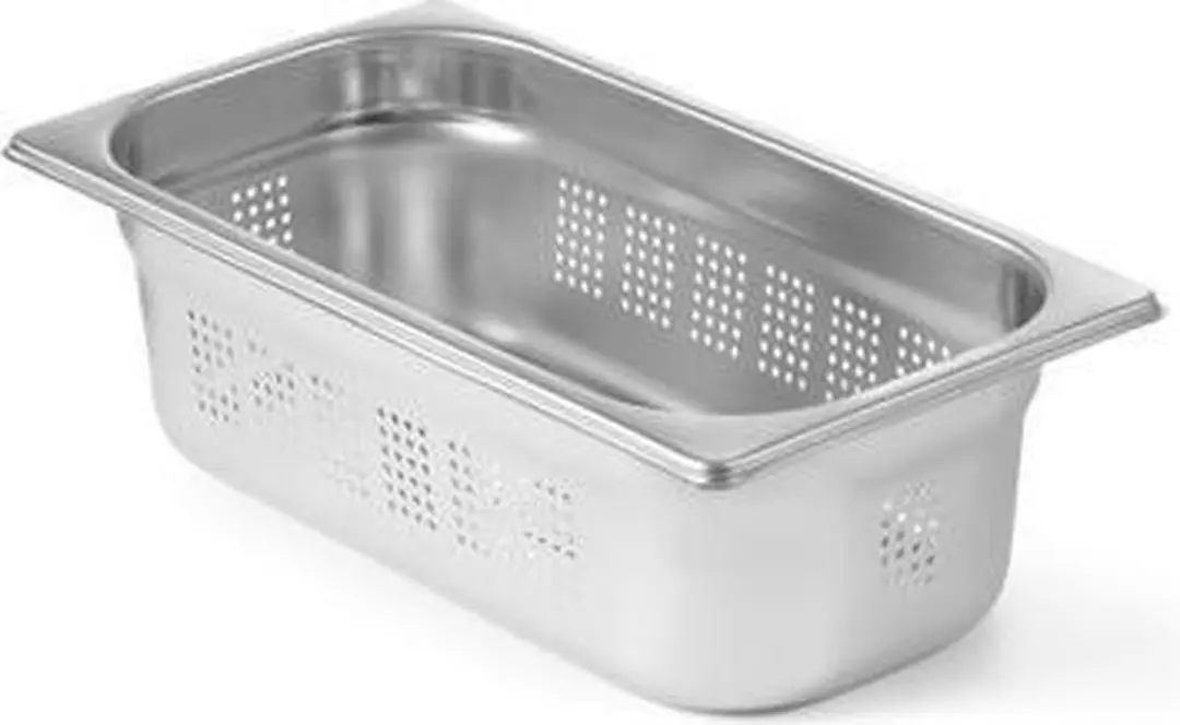 HENDI Gastronormbak 1,2L - 40mm - Geperforeerd RVS