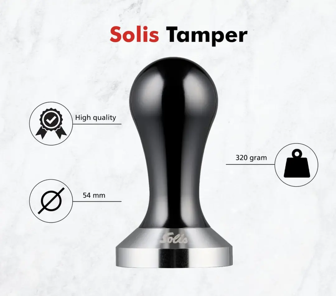 Solis Tamper 54mm - Zwart