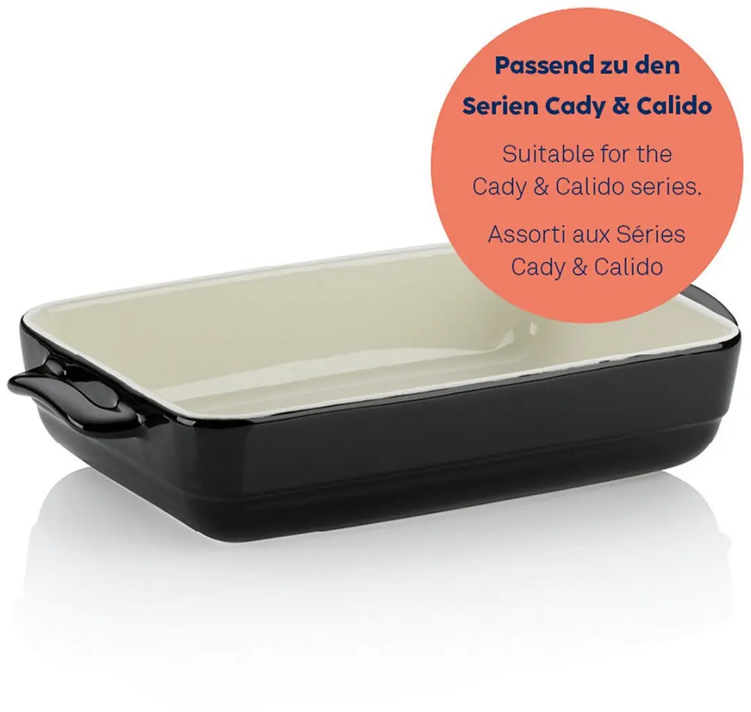 Kela Ovenschaal Keramiek 37,5x22cm - 5,78L - Zwart