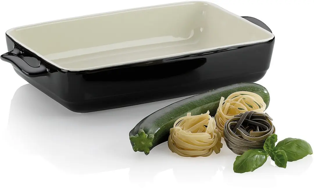 Kela Ovenschaal Keramiek 37,5x22cm - 5,78L - Zwart