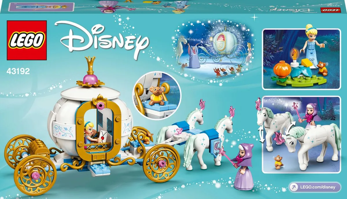 LEGO Disney Princess Assepoester Koets 43192 - 237 Stukken - afbeelding 5 van 6