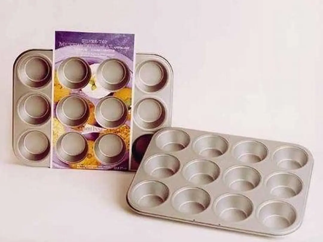 Patisse Mini Muffinvorm - 12 Muffins - Zilver/Grijs