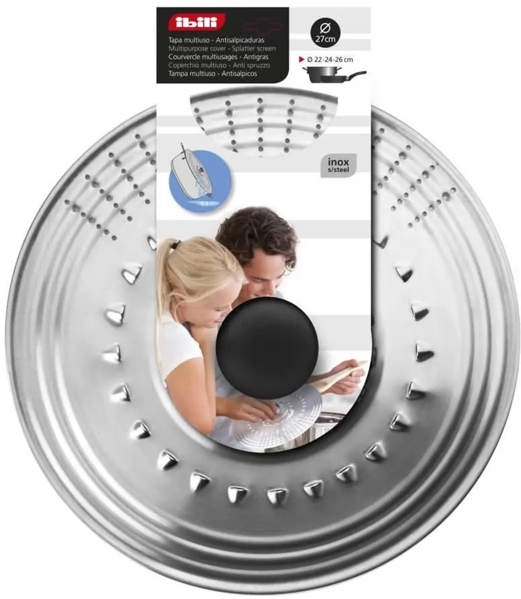 Ibili Multifunctioneel Deksel 22-26cm - Grijs