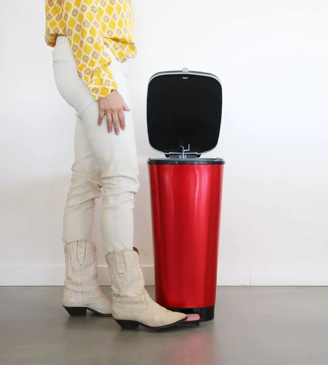KIS Chic Bin Prullenbak 50L - Rood - Maat L