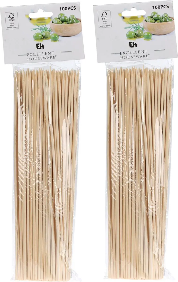 Excellent Houseware Sateprikkers Bamboe 200 Stuks