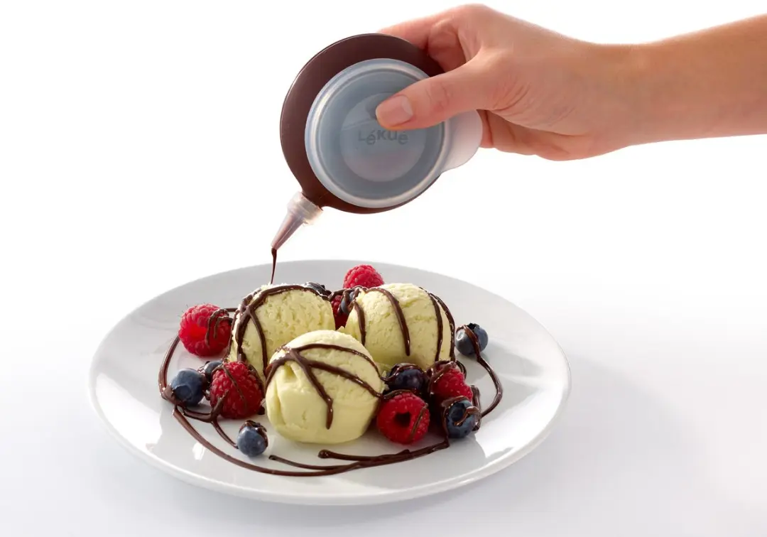 Lékué Decoratiepen met 4 Spuitmonden - Bruin