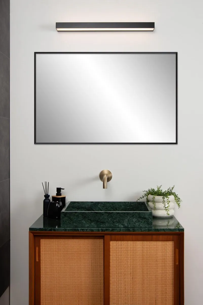 Lucide ALEXA Wandlamp Badkamer LED 8W IP44 - Zwart