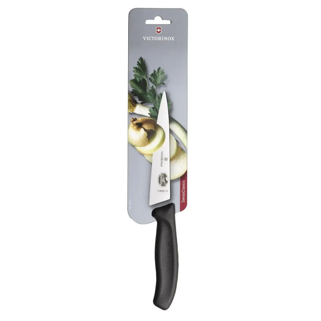 Victorinox Swiss Classic Koksmes 15cm - RVS/Fibrox - Zwart