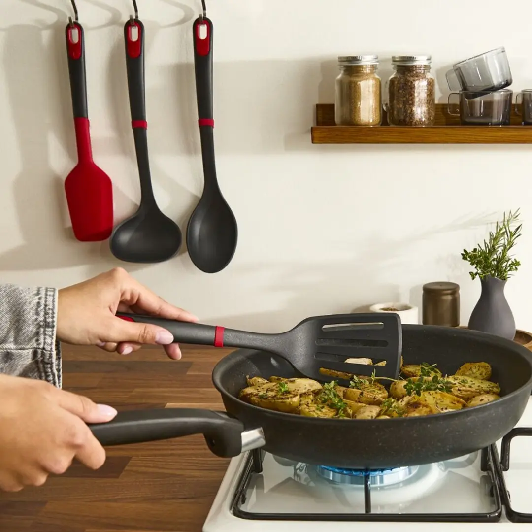 Tefal Ingenio Plus Spatel Set 4-delig - Rood/Zwart