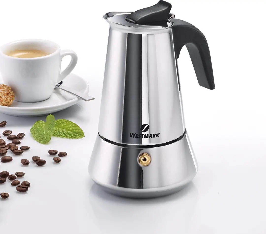 Westmark Brasilia Plus Italiaanse Espressokan 4-delig - Zilver
