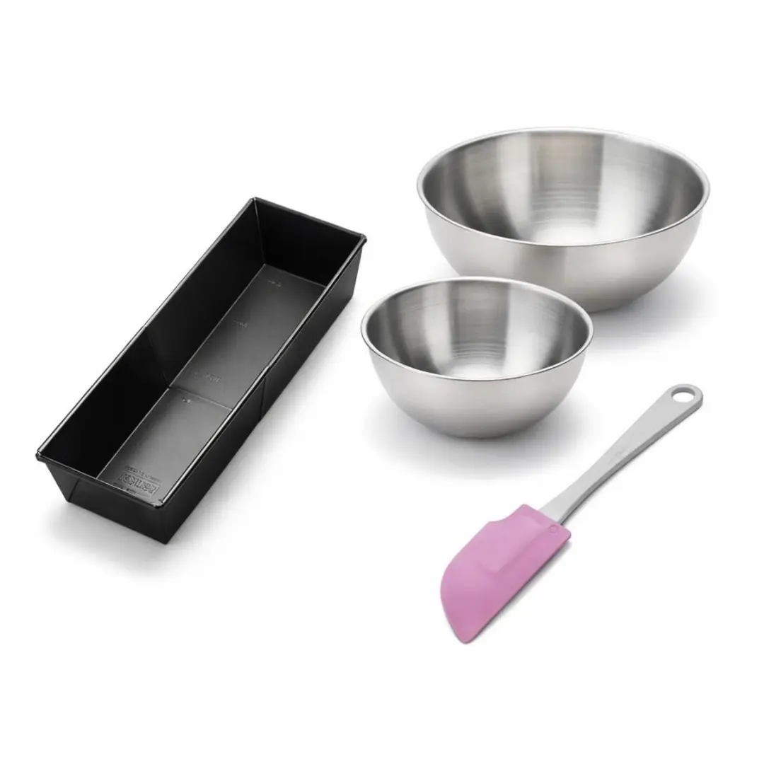 Zenker Cakevormset 28-40cm - met spatel & 2 mengkommen - Zwart