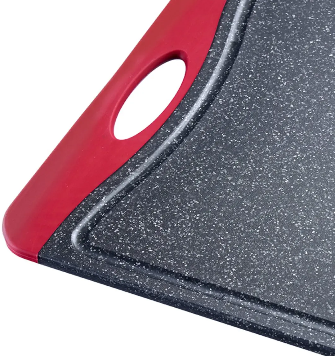 Westmark Snijplank Granietlook 43x30cm - Antraciet/Rood