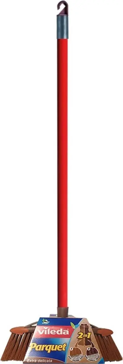 Vileda 2in1 Parketborstel 136082 - Rood