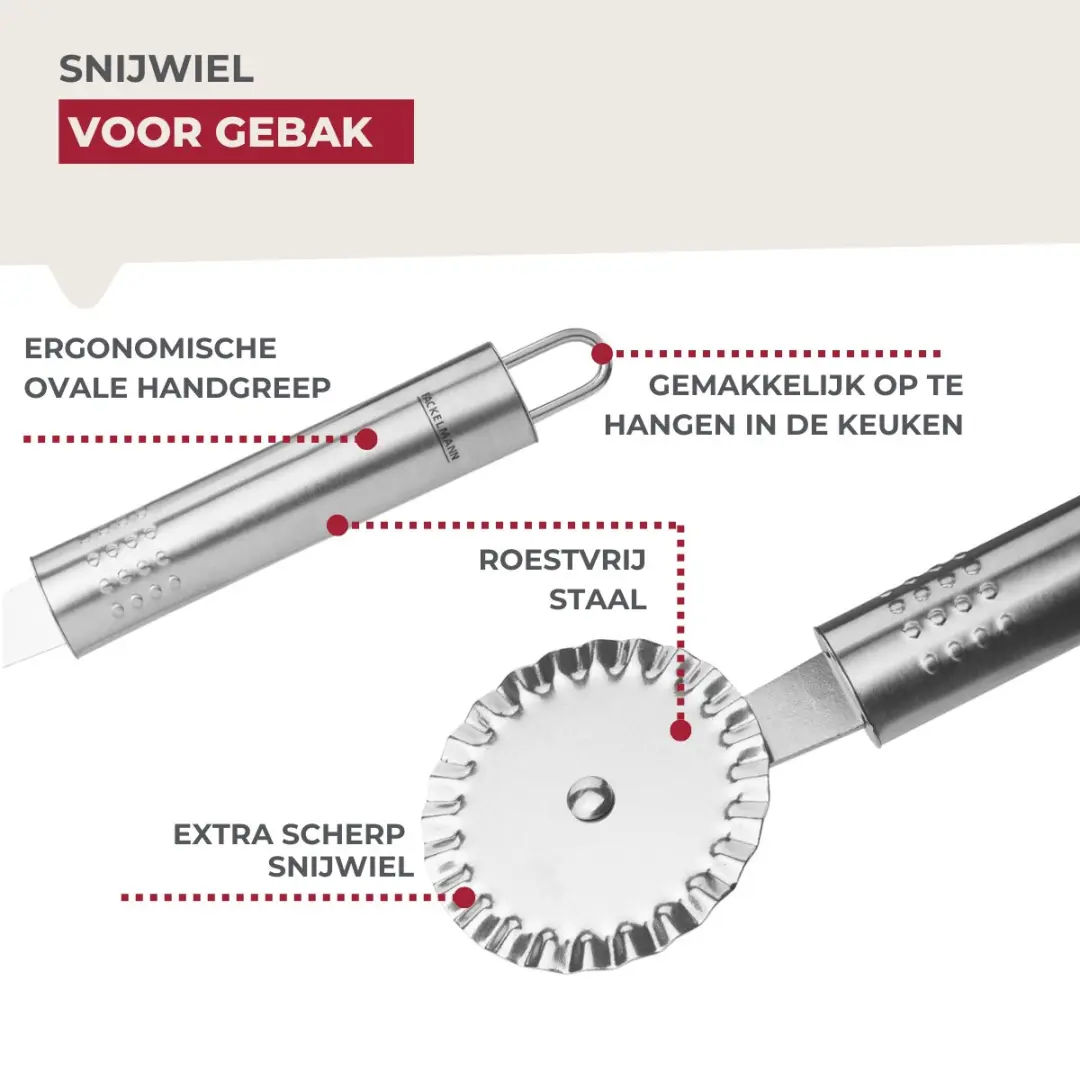 Fackelmann Deegsnijwiel 18cm - Grijs