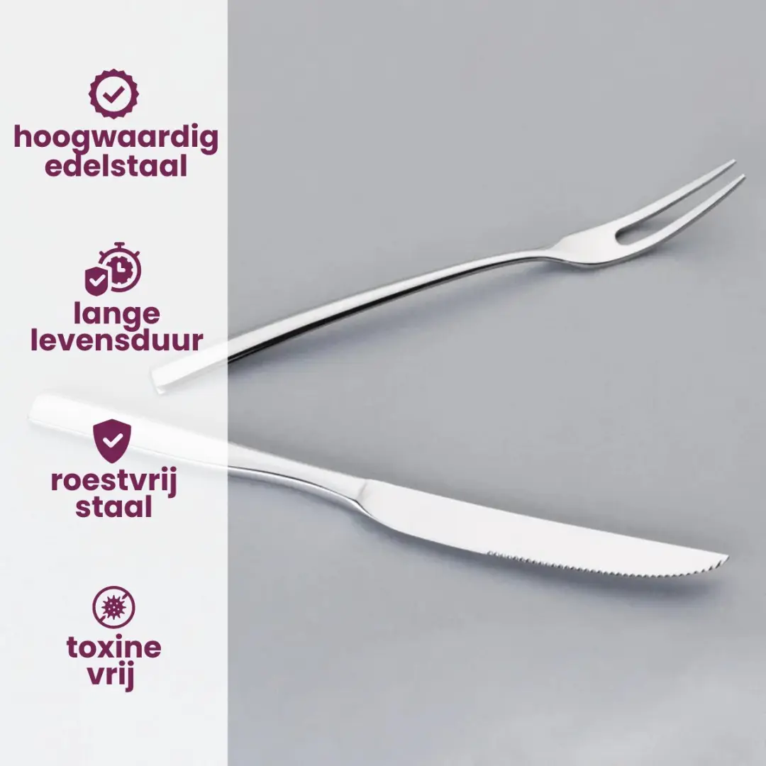 Villeroy & Boch Steakcouvert Piemont - 6-delig - Zilver