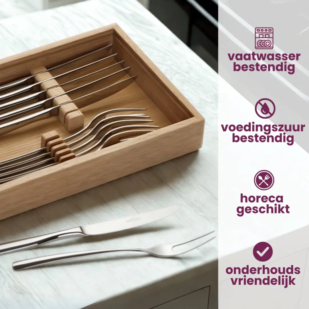 Villeroy & Boch Steakcouvert Piemont - 6-delig - Zilver - afbeelding 6 van 6