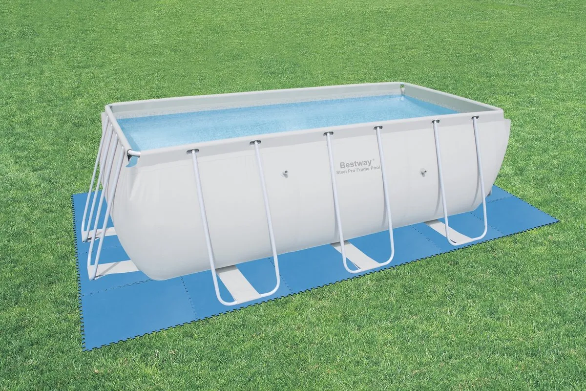Bestway Bodembeschermers 50x50cm - 8 Stuks - 4mm Blauw