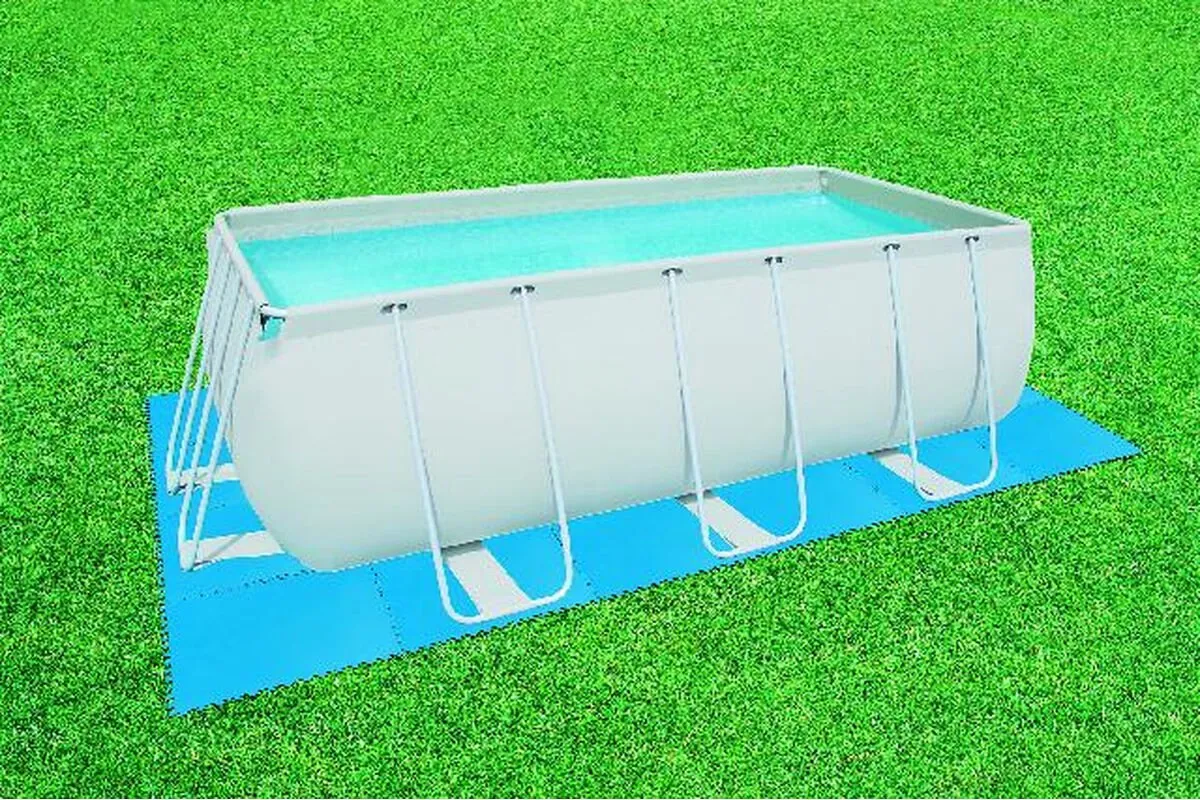 Bestway Bodembeschermers 50x50cm - 8 Stuks - 4mm Blauw - afbeelding 6 van 6