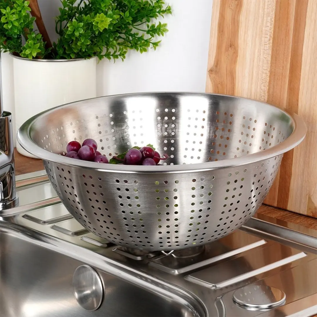 Excellent Houseware RVS Vergiet 28cm - Zilver