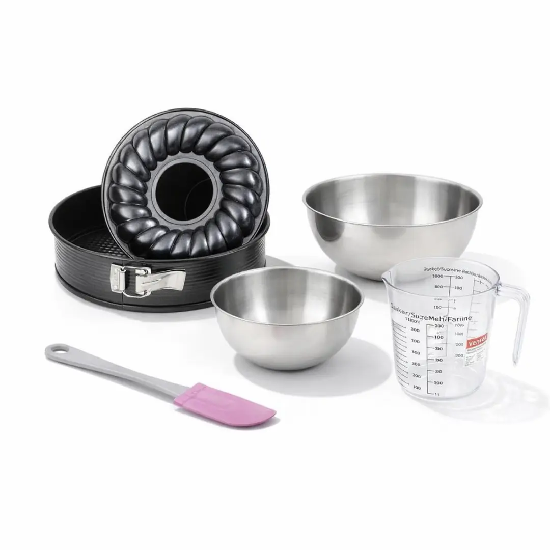 Zenker Bakkersset met Springvorm & Savarinvorm 28cm - 2 Mengkommen