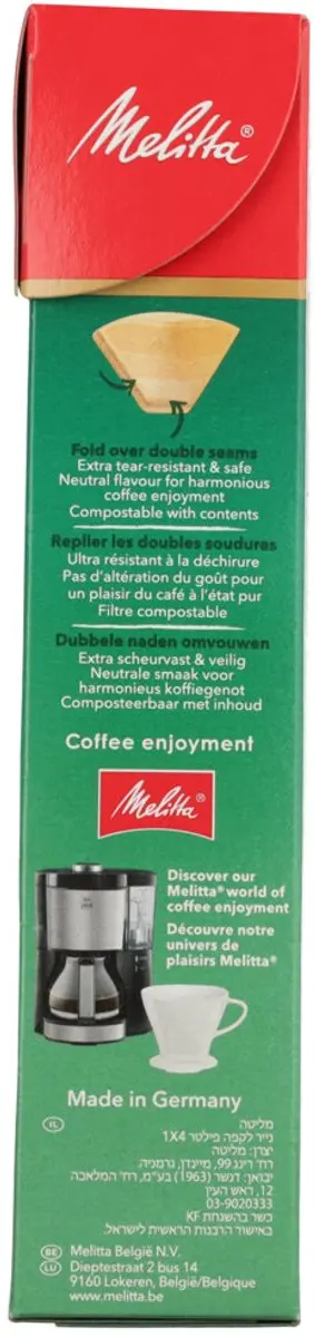 Melitta Koffiefilter 1x4 80 Stuks - Bruin