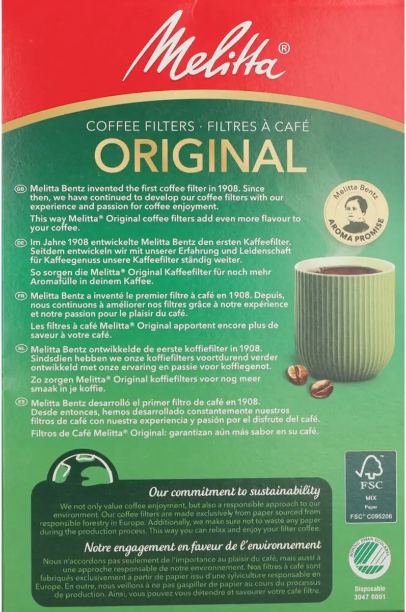 Melitta Koffiefilter 1x4 80 Stuks - Bruin