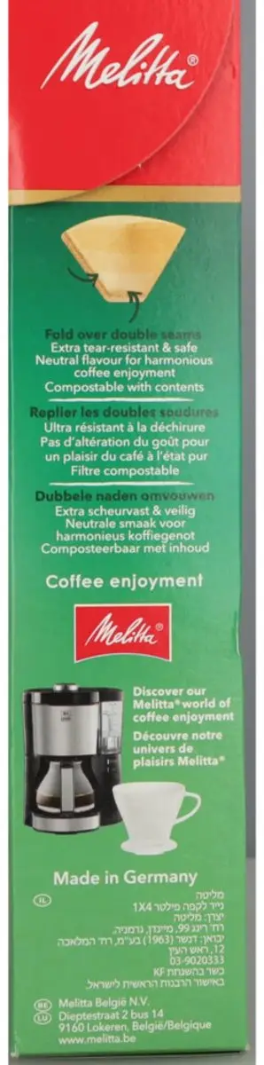 Melitta Koffiefilter 1x4 80 Stuks - Bruin