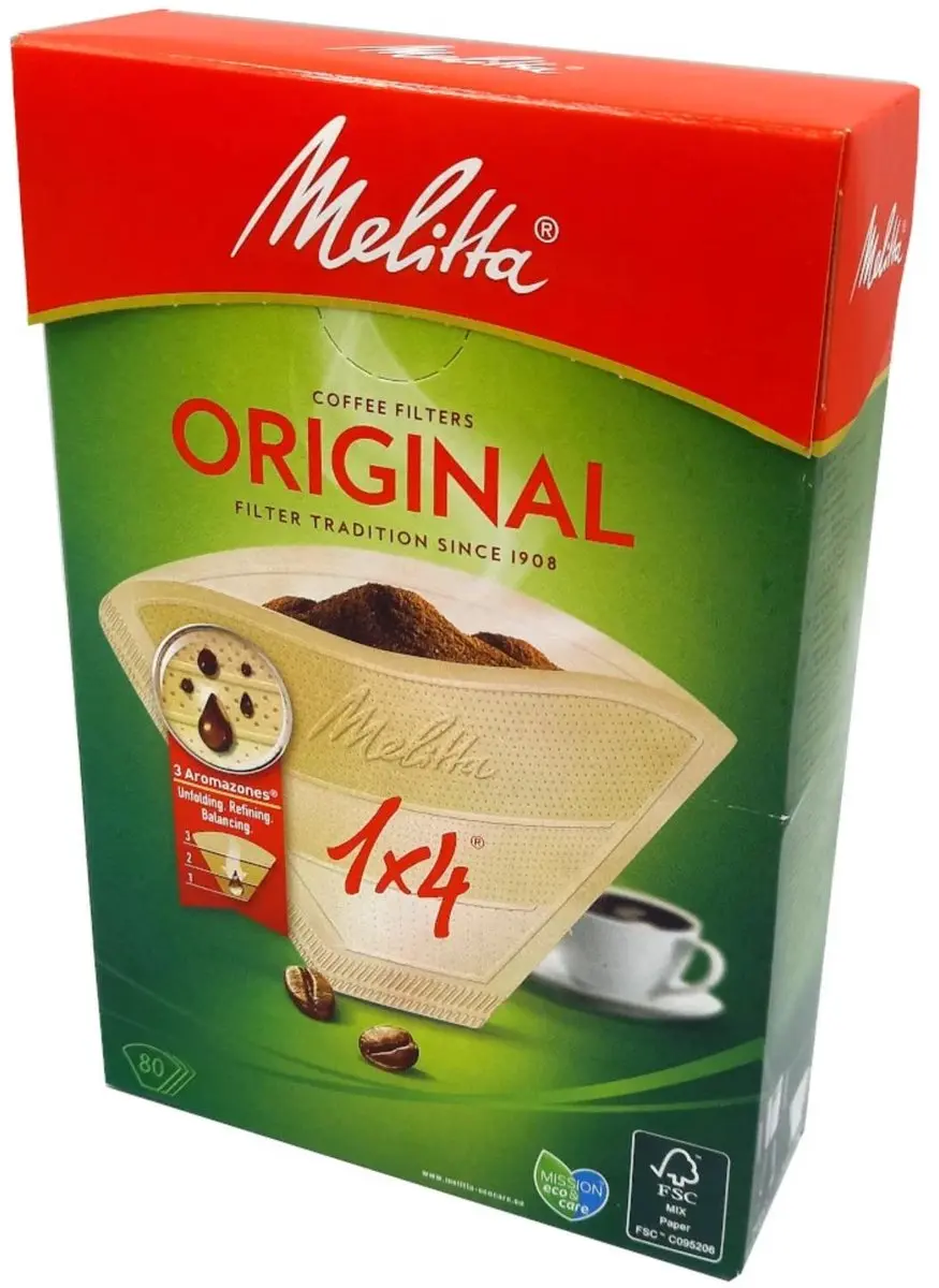 Melitta Koffiefilter 1x4 80 Stuks - Bruin
