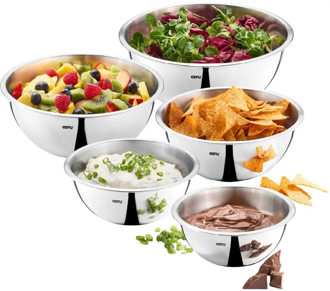 GEFU RVS Mengkommen Set 5 Stuks - Ø24cm - 3,5L