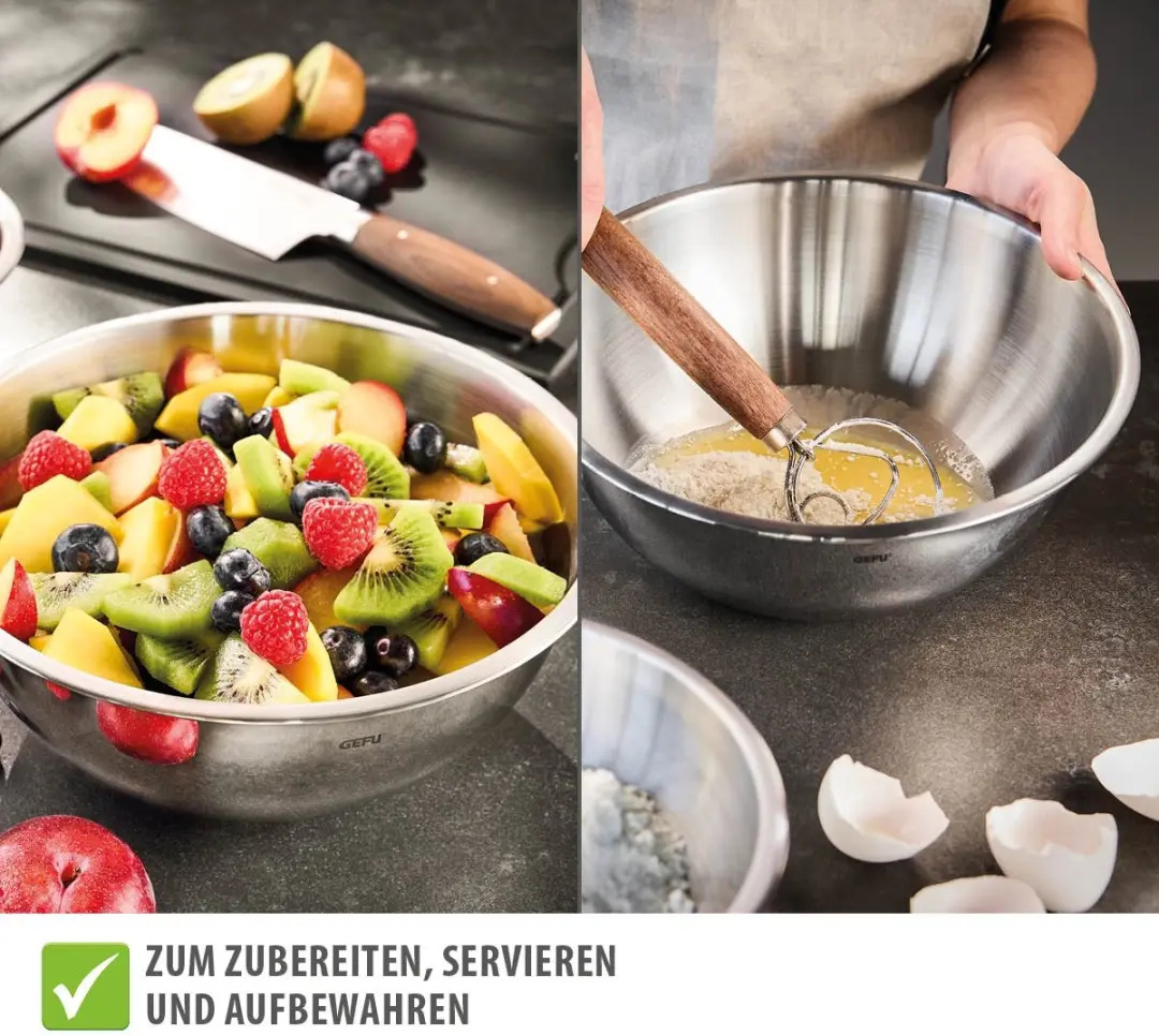 GEFU RVS Mengkommen Set 5 Stuks - Ø24cm - 3,5L - afbeelding 6 van 6
