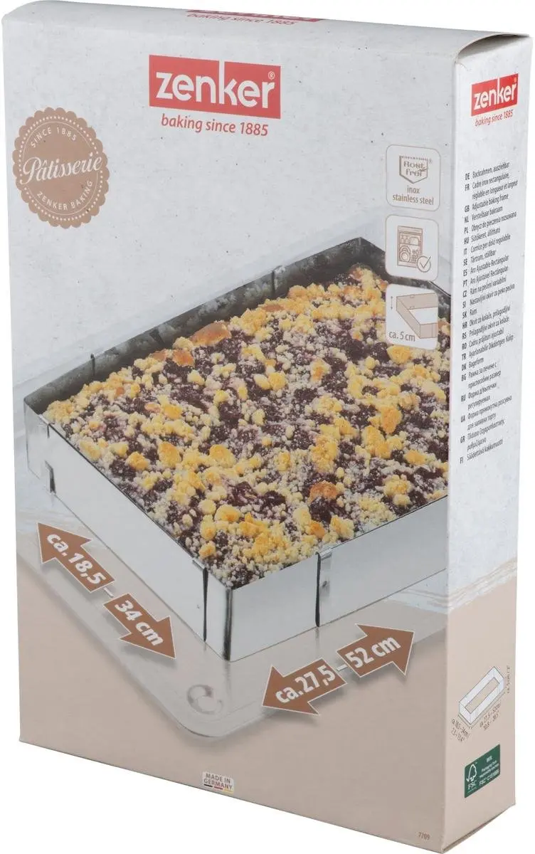 Zenker Smart Pastry Verstelbare Taartvorm 27-52cm - Roestvrij staal