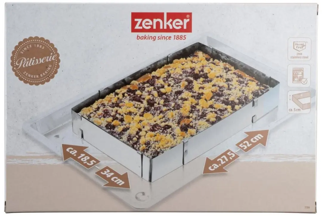 Zenker Smart Pastry Verstelbare Taartvorm 27-52cm - Roestvrij staal