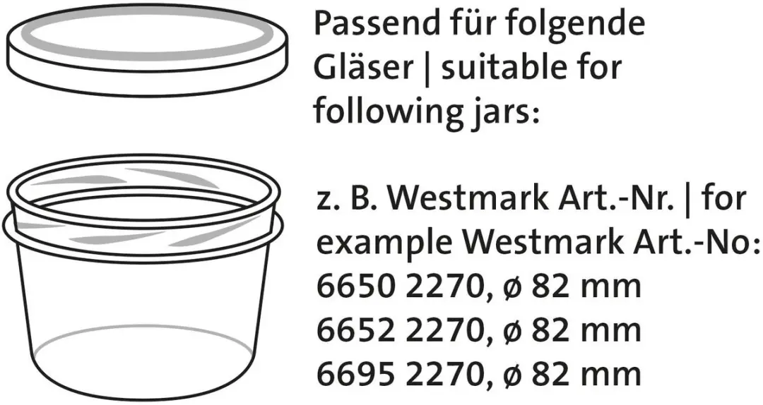 Westmark 15 Schroefdop - ø82cm - Wit/Rood