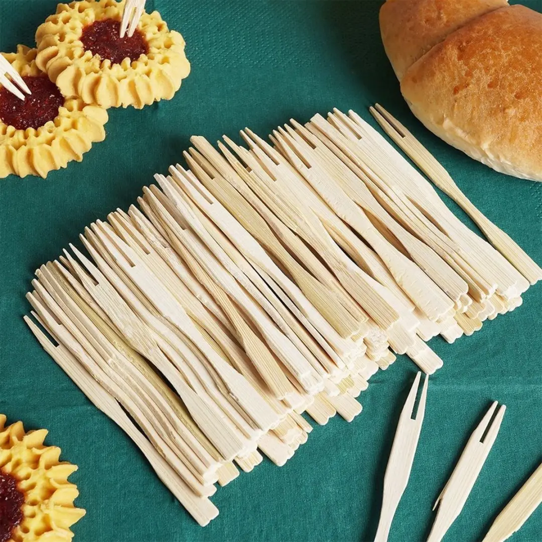 Excellent Houseware Cocktailprikker Bamboe - 100 Stuks
