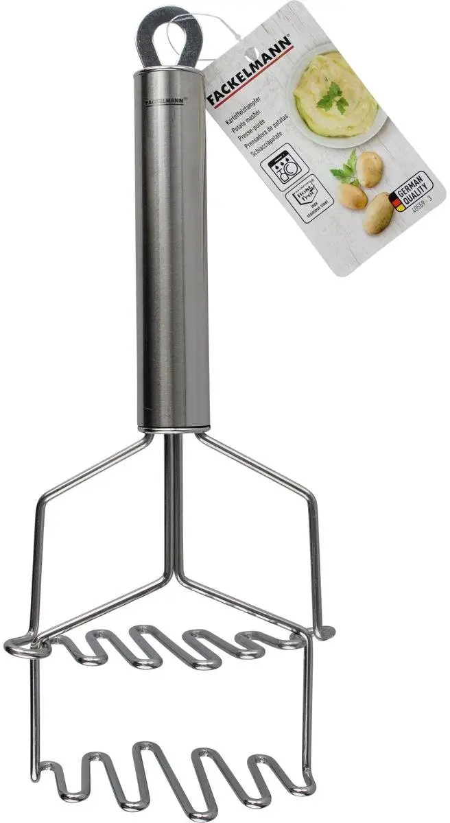 Fackelmann Aardappelstamper Roestvrij Staal - Dubbele Maalfunctie