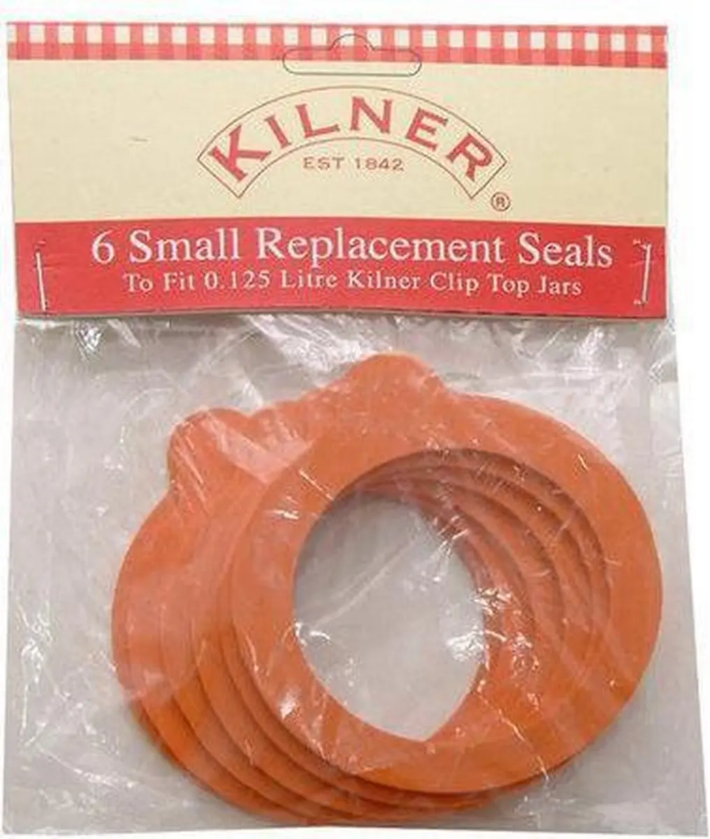 Kilner Rubberen Weckpotringen 6 Stuks - 125ml - Oranje