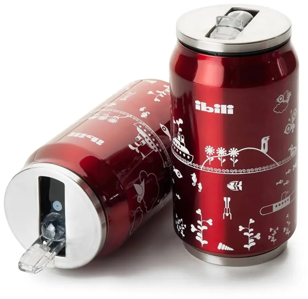 Ibili Thermo Blikje 330ml - Rood - afbeelding 2 van 2