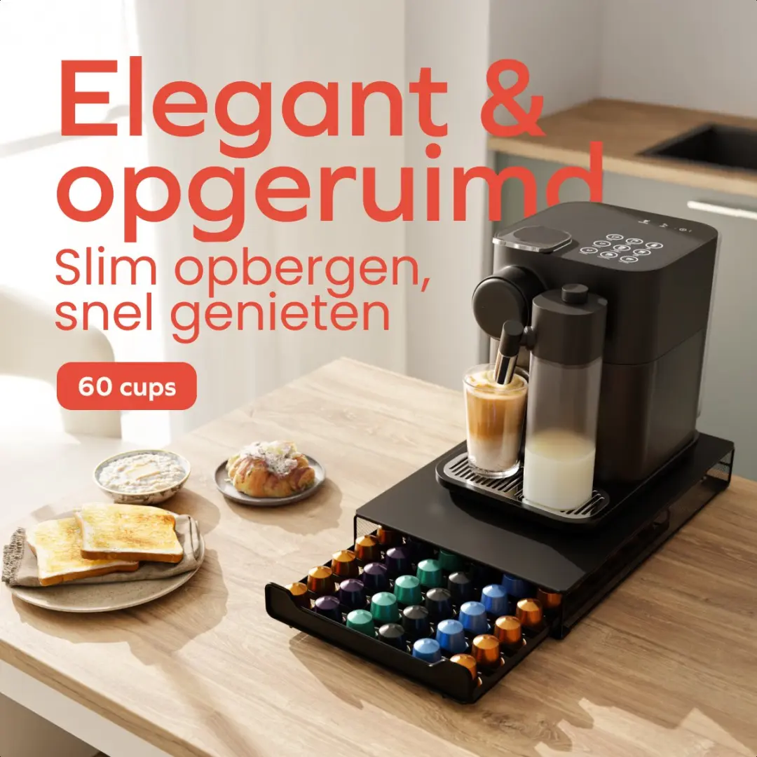 KitchenBrothers KB1000652 Capsulehouder Nespresso - 60 Cups - Zwart